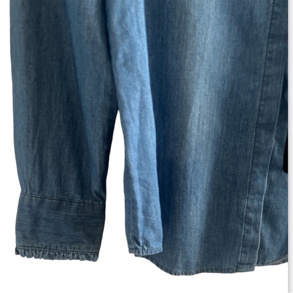 Kensie Chambray Maysen Denim Top - Picture 3 of 5